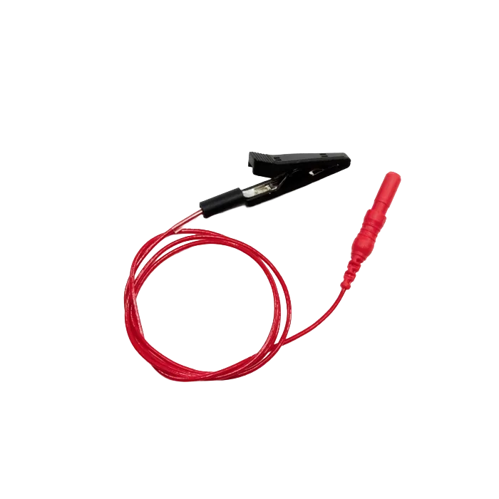 Sanibel Elektrodenkabel mit Krokodilklemmen, 50cm, rot